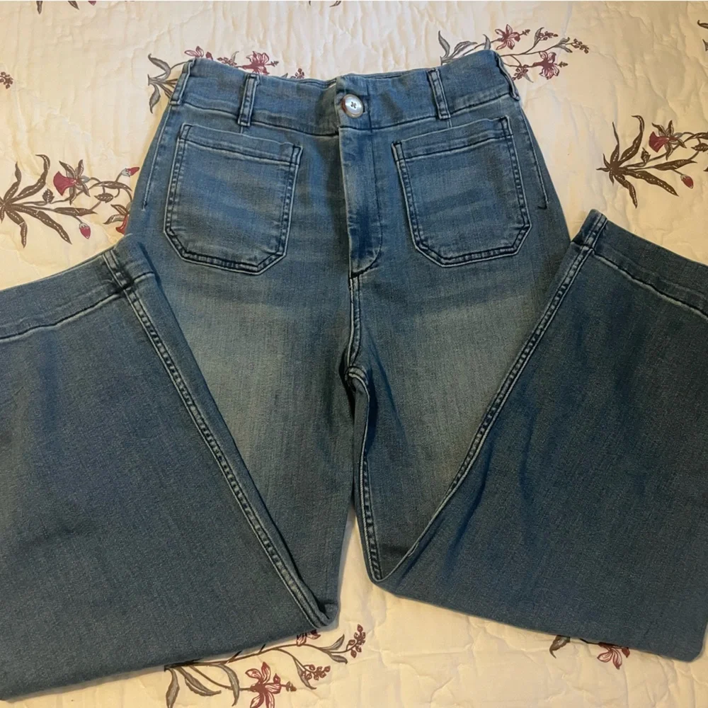 Maeve The Colette Medium Blue Wide-Leg Jeans - Picture 4 of 13